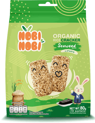 Bánh gạo hữu cơ Nobi Nobi vị rong biển 80g (Từ 18 tháng tuổi)