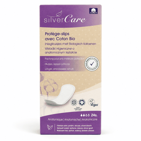 Băng vệ sinh hữu cơ hàng ngày Anatomical Silvercare 24 miếng