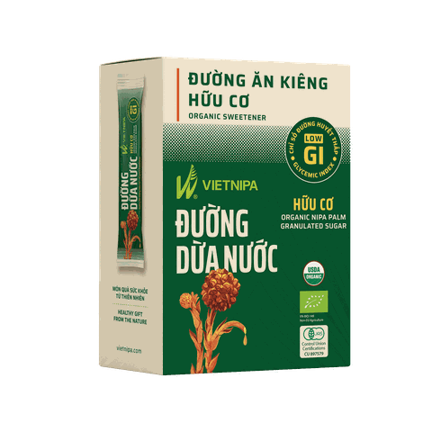 Đường dừa nước hữu cơ VIETNIPA - Hộp 10 gói