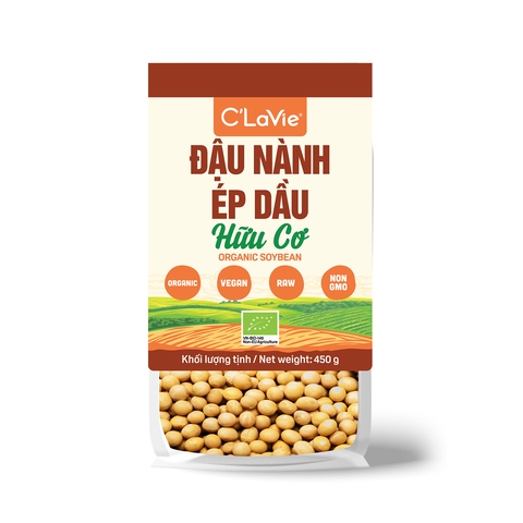Đậu nành ép dầu hữu cơ C’LaVie 450g