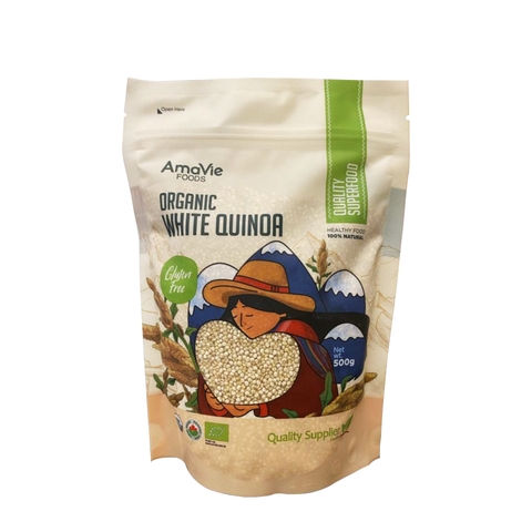Hạt diêm mạch quinoa trắng hữu cơ Amavie Foods 500g