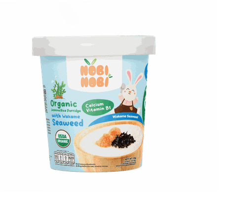 Cháo gạo Jasmine hữu cơ Nobi Nobi vị rong biển 35g