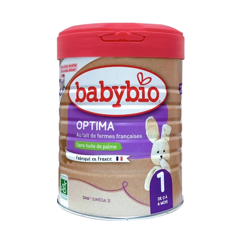 Sữa bò hữu cơ Babybio số 1 dòng Optima bổ sung lợi khuẩn 800g (0 - 6 tháng)