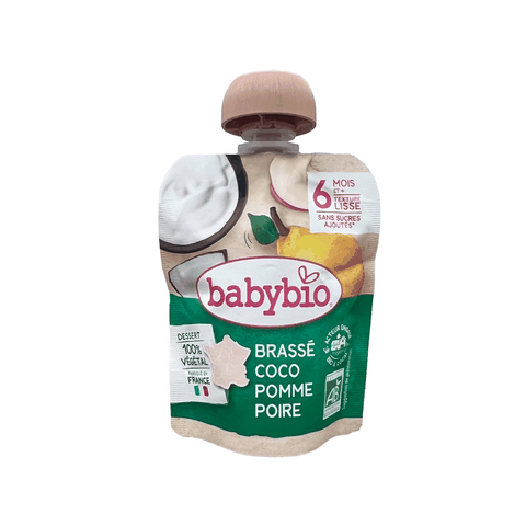 Sữa chua dừa hữu cơ cho bé vị táo, lê Babybio 85g (≥ 6 tháng)