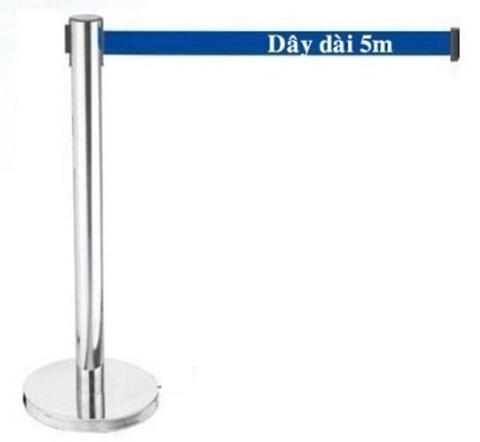 Cột chắn inox dây căng 5 mét GA-2A màu xanh dương