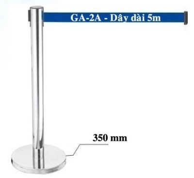 Cột chắn inox GA-2A (dây 5m – đế bằng)