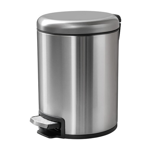 Thùng rác inox 12 lít đạp chân tròn, phủ Nano cao cấp, chống bám vân tay
