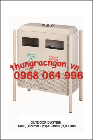 Thùng rác inox ngoài trời A37-C