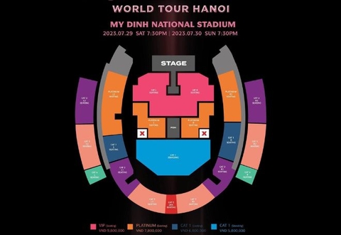 Vé concert BLACKPINK tại Việt Nam thấp nhất 1,2 triệu đồng