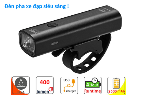 Đèn pha xe đạp siêu sáng LED