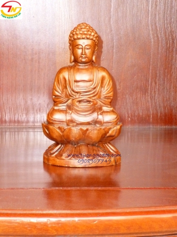 Phật Thích ca để xe hơi, gỗ ngọc am (X109)