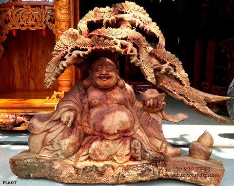 Phật Di Lặc gỗ xá xị (PL607)
