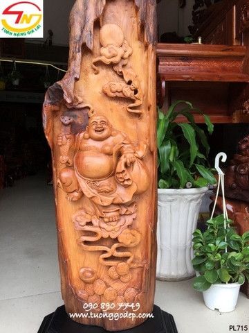 Phật Di Lặc bằng gỗ ngọc am - PL715