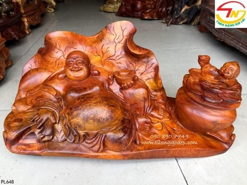 Tượng Phật Di Lặc gỗ nu hương - PL648