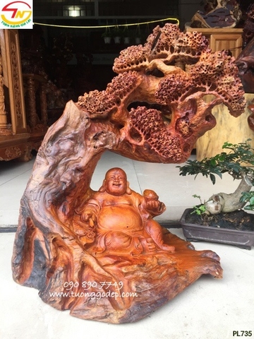 Phật Di Lặc ngồi cây tùng - PL735