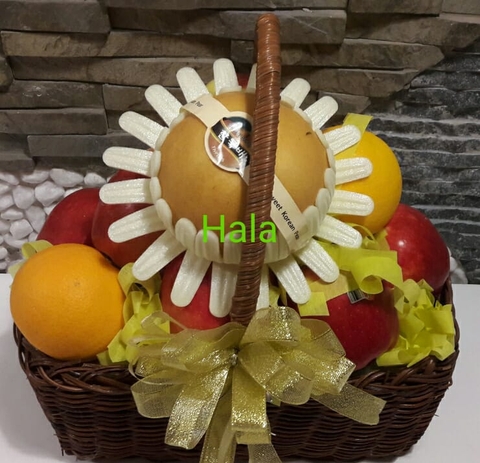 Giỏ hoa quả thắp hương