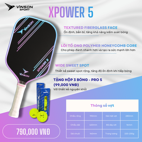 Vợt Pickleball VINSON XPOWER 5