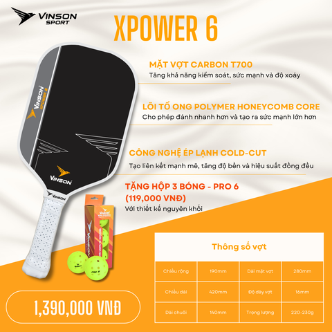 Vợt Pickleball VINSON XPOWER 6