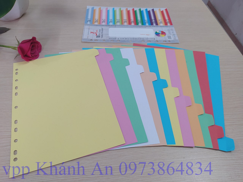 Chia file giấy 12 màu