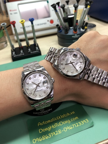 Độ mặt đồng hồ Rolex lên mặt xà cừ 3A