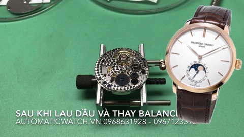 Đồng hồ Frederique Constant bị va đập rớt kim cọc và chạy sai số nhiều