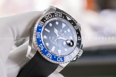 Đồng Hồ Rolex Batman GMT-Master II Bản Replica 116710 ( dây cao su Rubber B  )