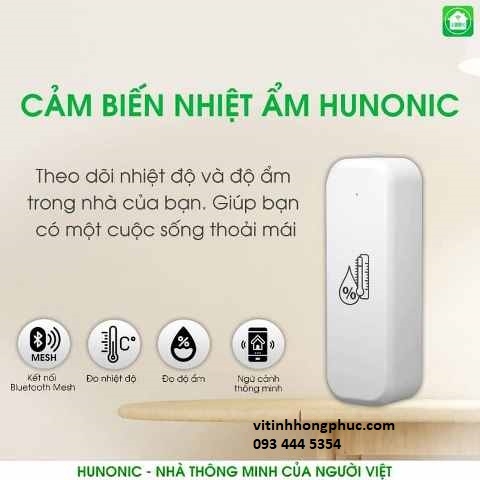 Cảm Biến Nhiệt Ẩm Bluetooth Hunonic