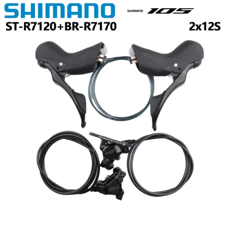 Combo tay đề lắc xe đạp SHIMANO 105 R7170 + phanh dầu R7170