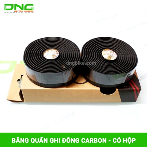 Băng quấn ghi đông xe đạp Carbon có hộp