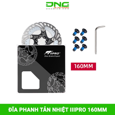 Đĩa phanh xe đạp tản nhiệt IIIPRO 160mm