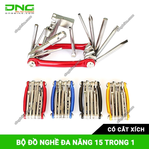 Bộ dụng cụ sửa xe đạp đa năng 15 trong 1 có cắt xích