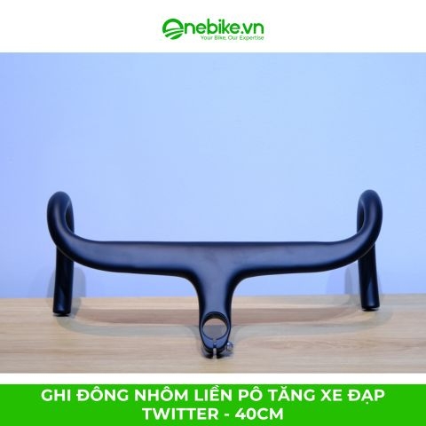 Ghi đông NHÔM liền pô tăng xe đạp TWITTER - 40cm