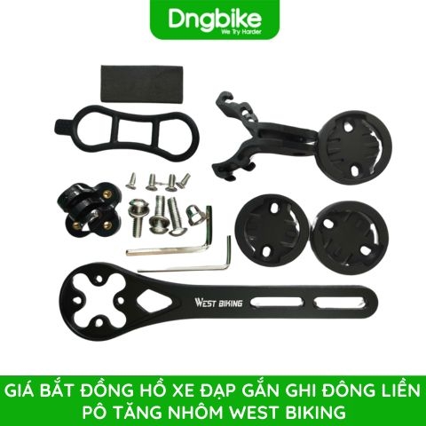 Giá bắt đồng hồ xe đạp gắn ghi đông liền pô tăng nhôm WEST BIKING