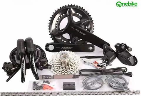 Bộ group SHIMANO 105 R7170 Di2 50-34T 170mm 11-34T GS - Không BB  & Đĩa phanh