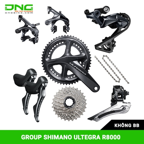 Bộ group SHIMANO ULTEGRA R8000 không BB 50-34T 170mm 11-32T SS