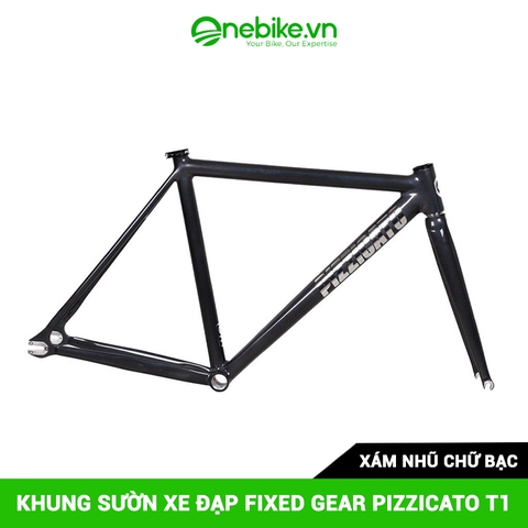 Khung sườn xe đạp Fixed Gear PIZZICATO T1( dùng cọc yên 30.9)