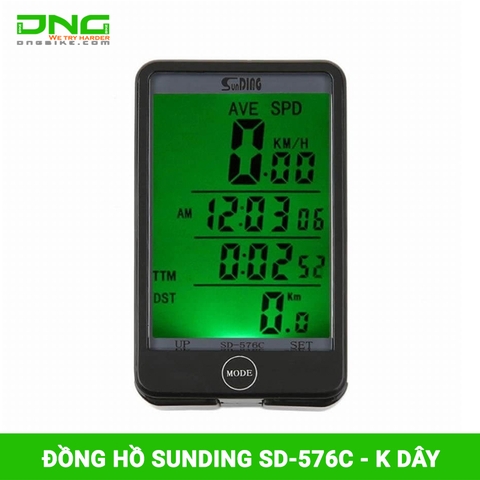 Đồng hồ xe đạp SUNDING SD-576C không dây