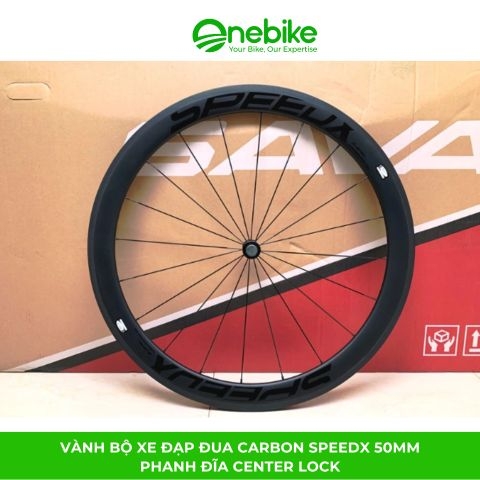Vành bộ xe đạp đua CARBON SPEEDX 50mm-Phanh đĩa Center lock