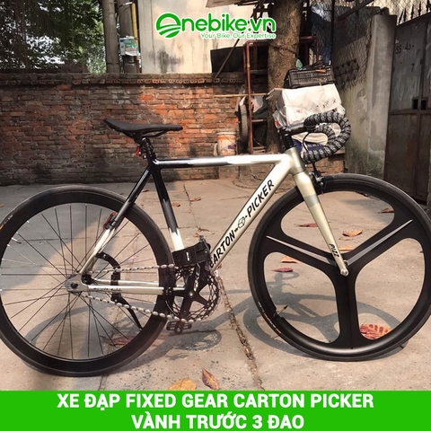 Xe đạp Fixed Gear CARTON PICKER vành trước 3 đao
