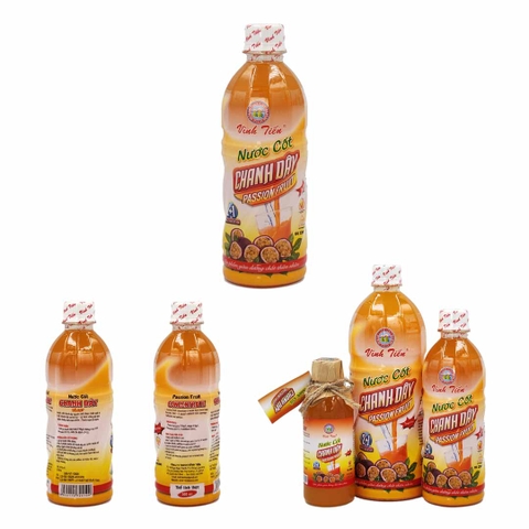 Nước cốt Chanh dây nguyên chất 100% từ Chanh dây tươi ĐL - 1 Lít