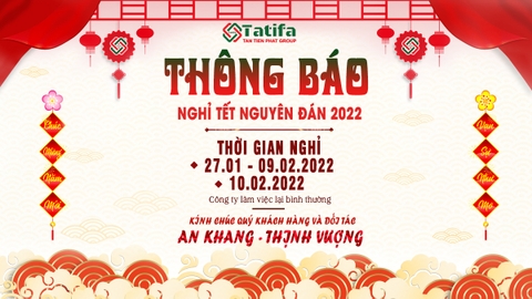 THÔNG BÁO NGHỈ TẾT NGUYÊN ĐÁN 2022