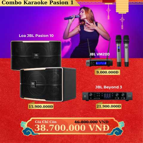 Dàn Loa JBL Pasion 10, Amply Beyon3, Mic JBL VM200