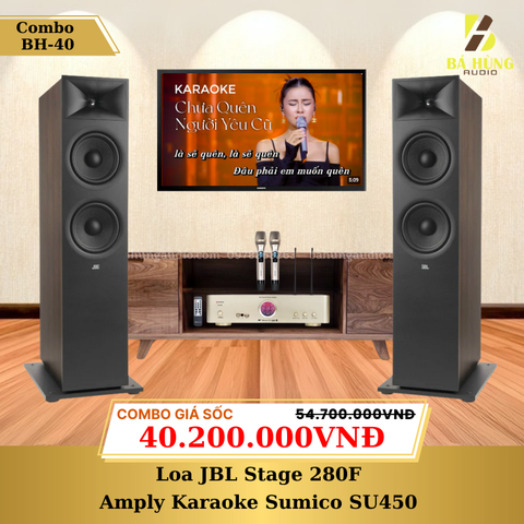 Loa JBL Stage 280F, Amply Karaoke Sumico SU450