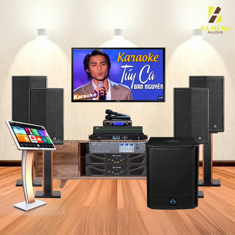 Dàn Karaoke : 4 Loa Wharfedale Pro SIGMA-10, 2 Đẩy Crown XLI2500,Vang AAP Audio K9900II , Micro VM300 , Sub Wharfedale Pro T-Sub-AX15B , Đầu ViệtK 4K Plus 4TB , Màn Hình Cảm Ứng VietK 22 inch, Bộ Quản Lý Nguồn AAP P8