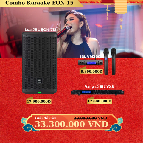 Dàn Loa JBL EON 712, Vang JBL VX8, Mic JBL VM300