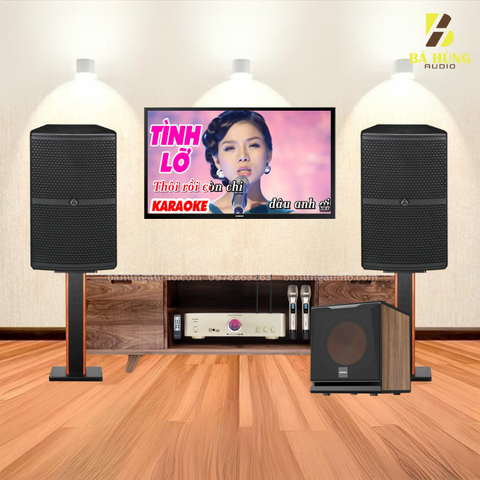 Dàn Karaoke Gia Đình : Loa Whafedale Pro WH-12 NEO, Amply Sumico SU450, Sub Paramax D30
