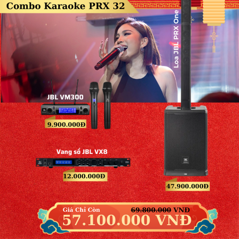 Dàn Loa JBL PXR ONE , Vang JBL VX8, Mic JBL VM300