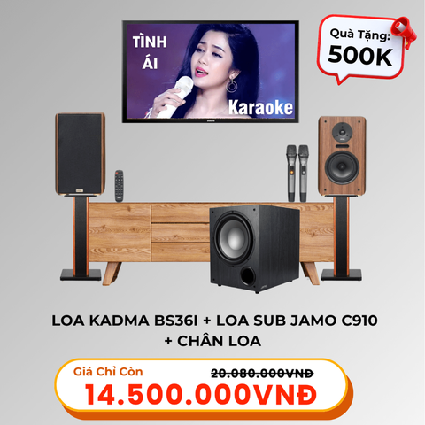 Loa Karaoke KADMA BS36i + Loa Sub Jamo C910 +Chân Loa