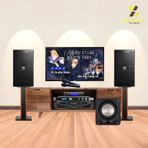 Dàn Karaoke Gia Đình : JBL 4010 G2, Đẩy Crown XLi2500 ,Vang KX180A , Micro VM300 , Sub Polk HTS12