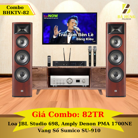 Dàn Karaoke Gia Đình Loa JBL Studio 698 , Amply Denon PMA 1700NE, Vang Số Sumico SU-910